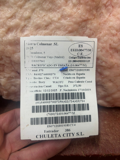 Chuletón Wagyu Nacional